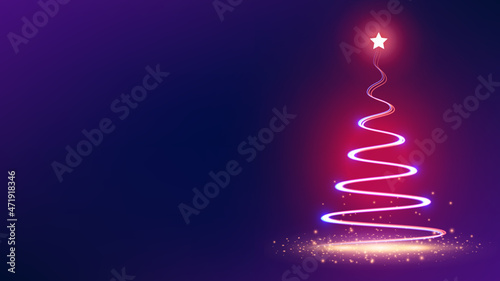 Abstract light trail christmas tree.