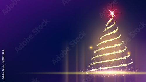 Abstract light trail christmas tree.
