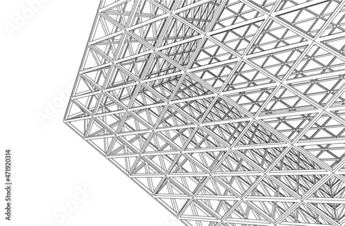 Structure building construction. Industrial background