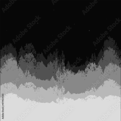 Starry Night. Surreal. Background. Design element for the design of books, notebooks, postcards, interior items