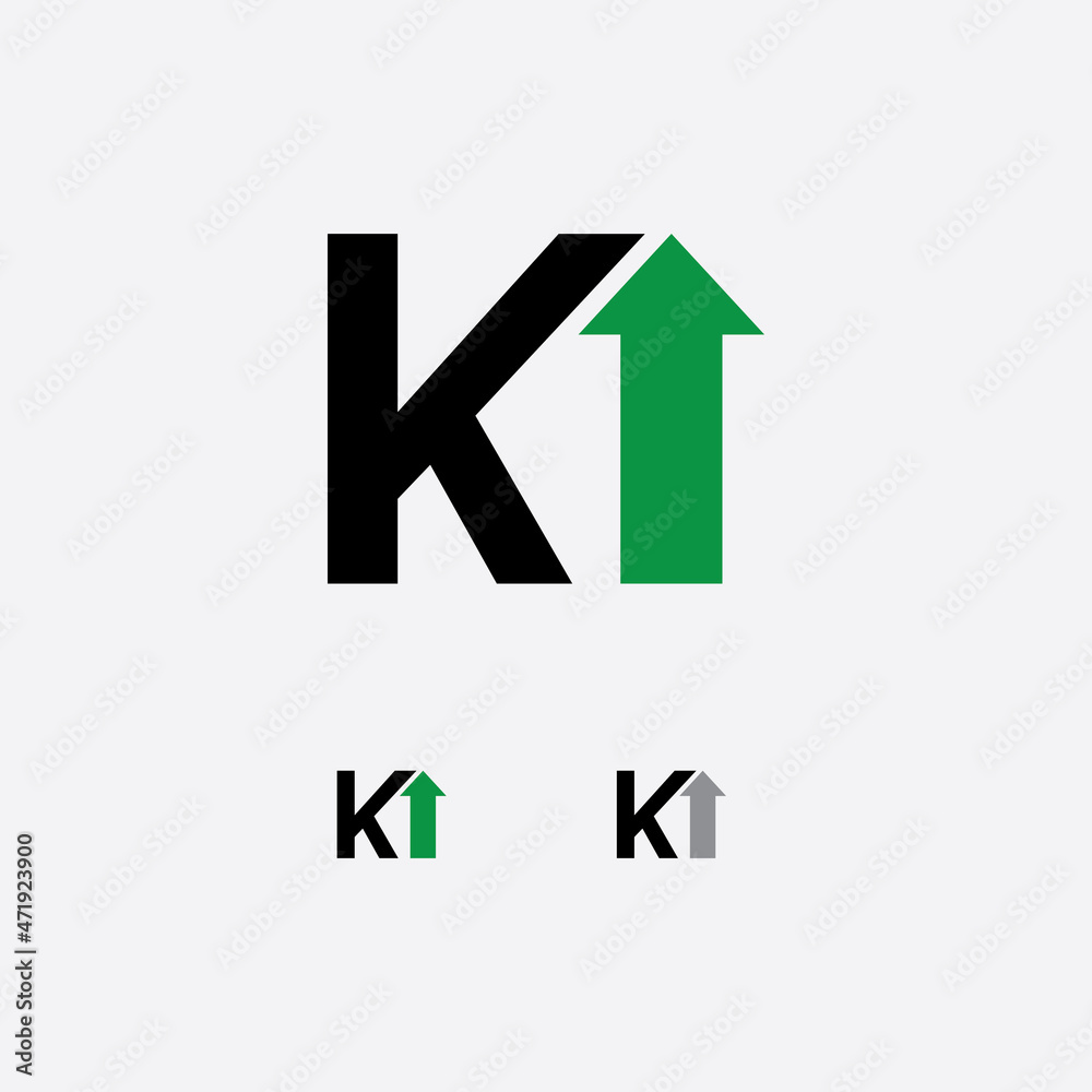 K and Arrow Themed Logo K and Arrow Themed Logo