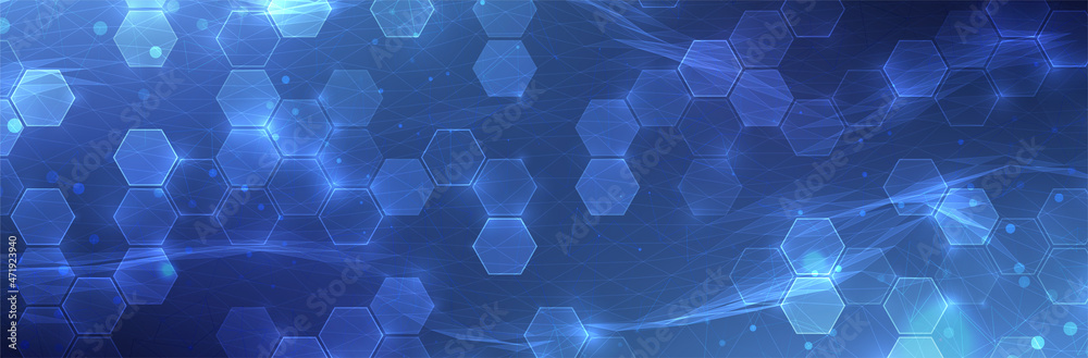 Futuristic Hexagon background. Blue Hexagonal pattern. Modern vector illustration Futuristic Hexagon background. Blue Hexagonal pattern. Modern vector illustration