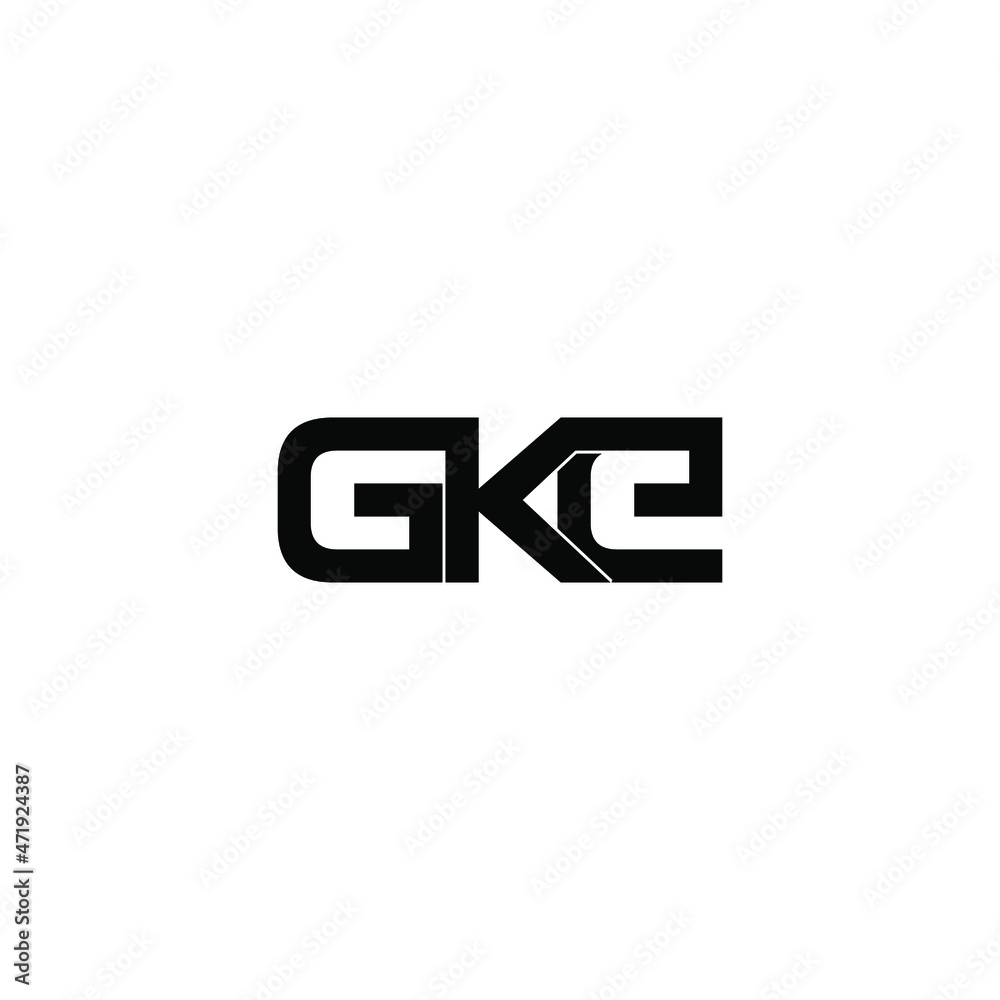gke initial letter monogram logo design gke initial letter monogram logo design