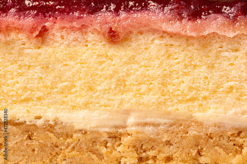 close up of texture of cheesecake