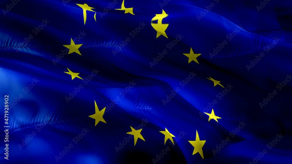 European Union flag video. National 3d EU Flag Slow Motion video. European Union tourism Flag Blowing Close Up. EU Flags Motion Loop HD resolution Background Closeup 1080p Full HD video flags waving i European Union flag video. National 3d EU Flag Slow Motion video. European Union tourism Flag Blowing Close Up. EU Flags Motion Loop HD resolution Background Closeup 1080p Full HD video flags waving i