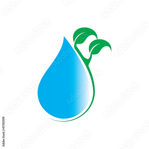 Water drop illustration Logo template vector design