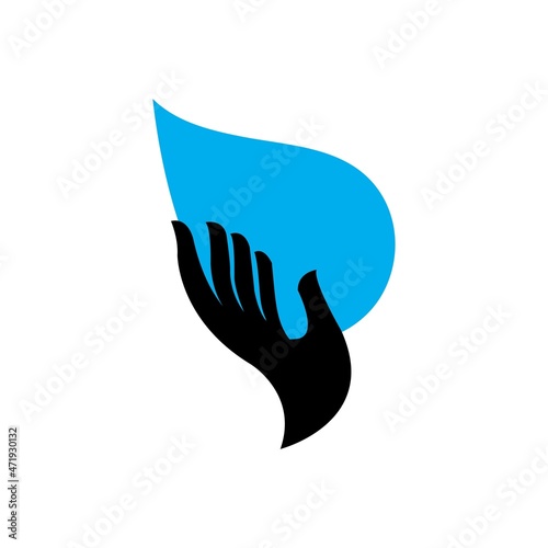 Water drop illustration Logo template vector design