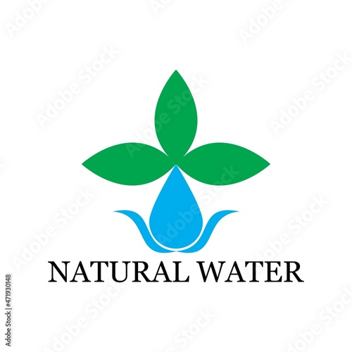 Water drop illustration Logo template vector design