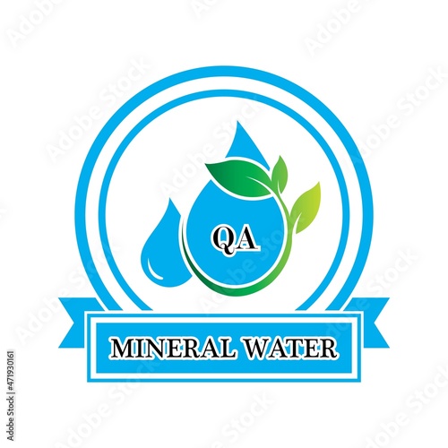 Water drop illustration Logo template vector design