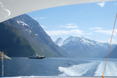 Sailing Through Fjords in Norway