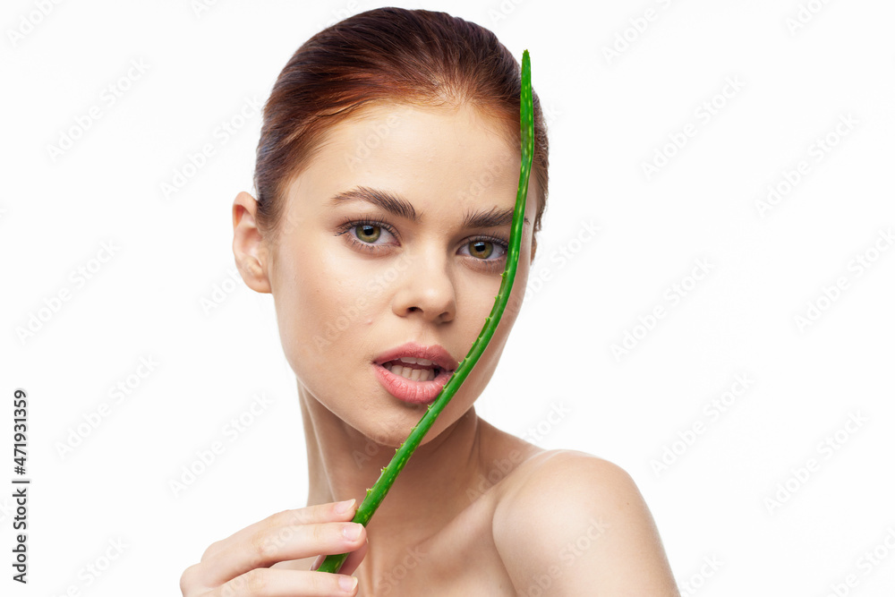 woman with bare shoulders clear skin aloe spa treatments health woman with bare shoulders clear skin aloe spa treatments health