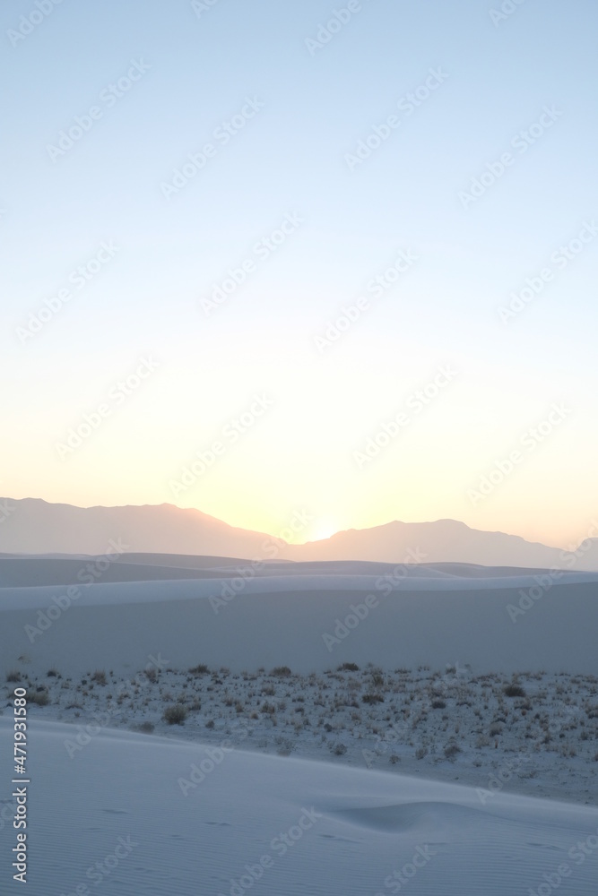 Sunset at White Sands National Park, New Mexico