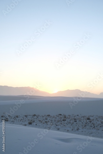 Sunset at White Sands National Park  New Mexico