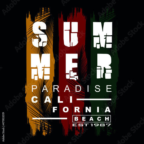 tropical summer california beach text vector images nature,poster, t shirt design illustration