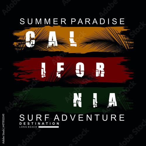 tropical summer california beach text vector images nature,poster, t shirt design illustration