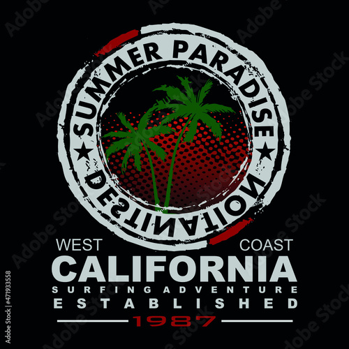 summer california beach text vector images nature,poster, t shirt design illustration