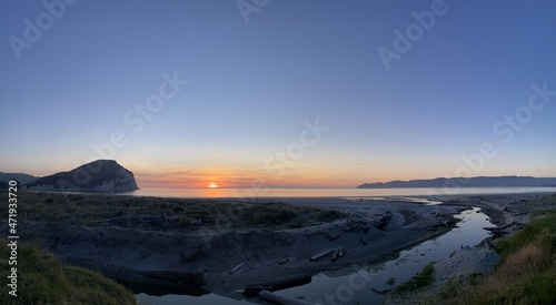 Sunset at Mahia in New Zealand