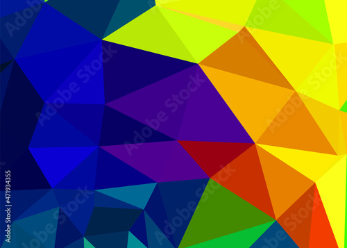 Geometric design. Dark blue    gradient background. Geometric triangle  mosaic  abstract background EPS 10 Vector