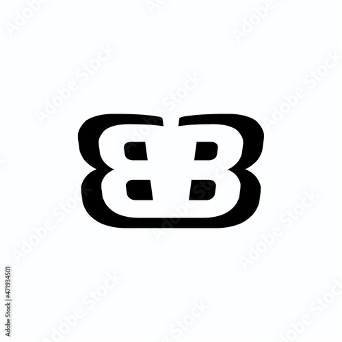 BB initial logo vector image