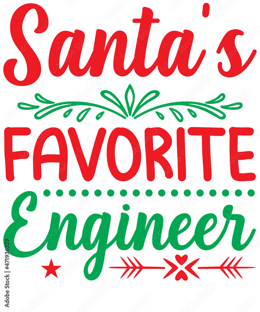 Obraz premium Eye-catching colorful Typography Christmas T-Shirt design for upcoming Merry Christmas festival.You will get in this file:♦ 1 Ai file ♦ 1 EPS file ♦ 1 SVG file ♦ 1 JPEG ♦ 1 PNG file ( 300dpi )