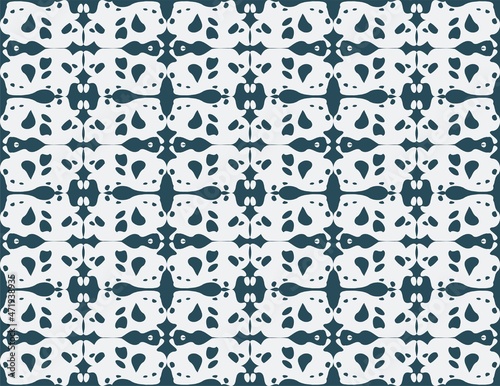 illustration design of white and blue color ornamental abstract pattern perfect for wallpaper, printable and crafting