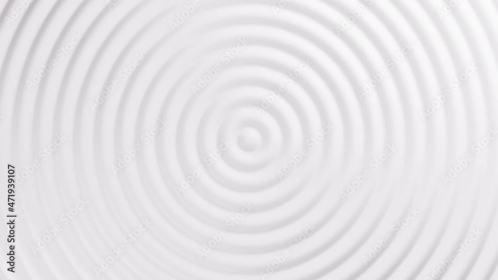 wave white fluid animation, visual effects template can be used to represent sound waves propagation, zen or hypnotic concept