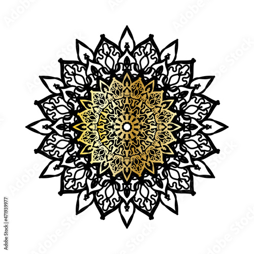 Vector round abstract circle. Luxury Mandala style.