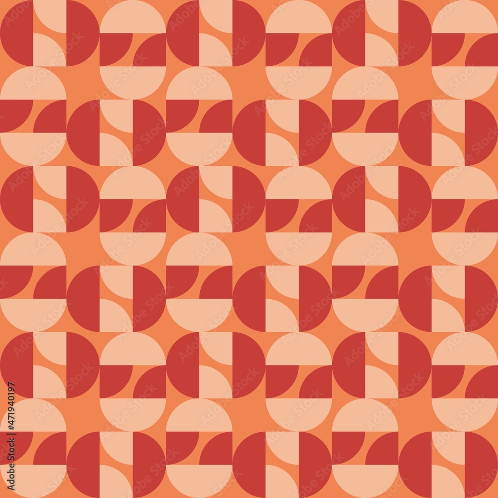 Rounded abstract seamless pattern - accent for any surfaces. Rounded abstract seamless pattern - accent for any surfaces.
