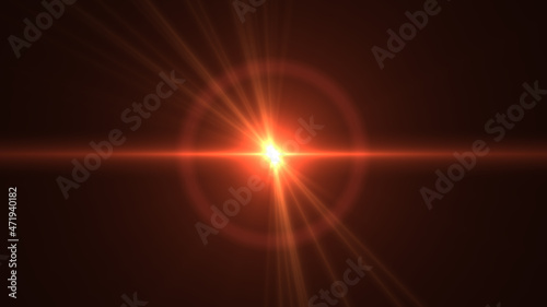 lens flare, Abstract Natural Sun flare on the black background, flare light transition, effects sunlight