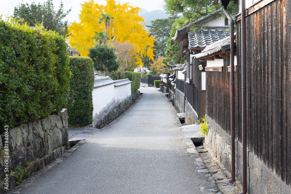 Townscape of Edoya-yokocho in Hagi City