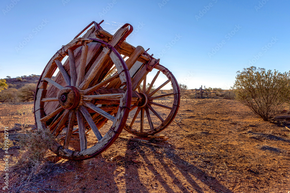 Obraz premium Abandoned mining settlement in outback Australia.