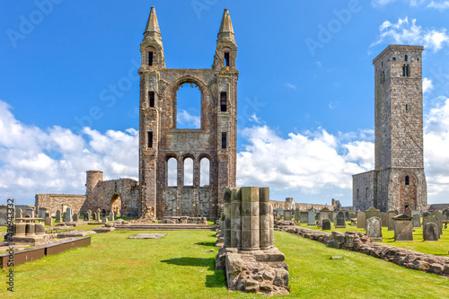 Cathedral ruins in Saint Andrews, Scotland , UK. Andrews Cathedral