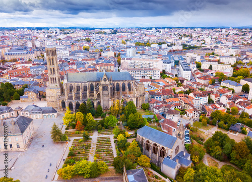 Famous gothic cathedral in Limoges city in France, Europe photo