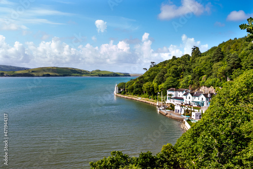 Portmeirion estuary in North Wales, UK.
