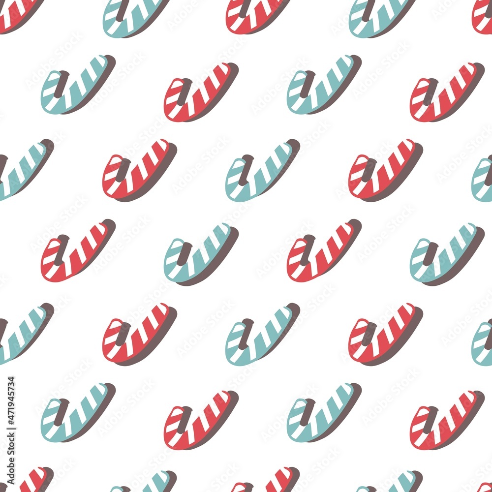 Festive Christmas Cane Candy Vector Graphic Art Seamless Pattern Festive Christmas Cane Candy Vector Graphic Art Seamless Pattern