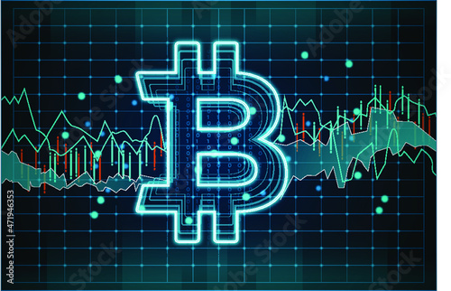 Bitcoin Cryptocurrency chart bar