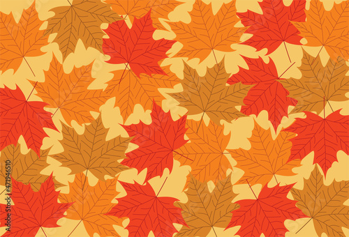 An illustration of fallen autumn leaves