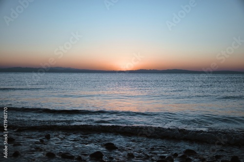 sunset on the beach