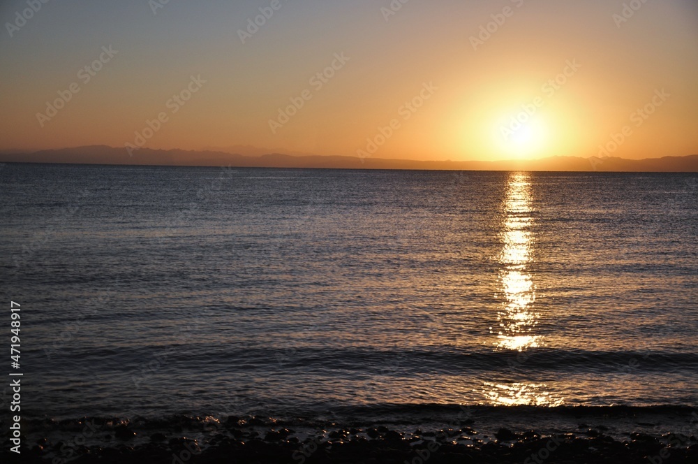 sunset over the sea