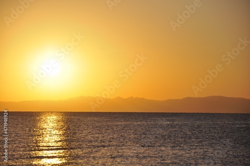 sunset over the sea