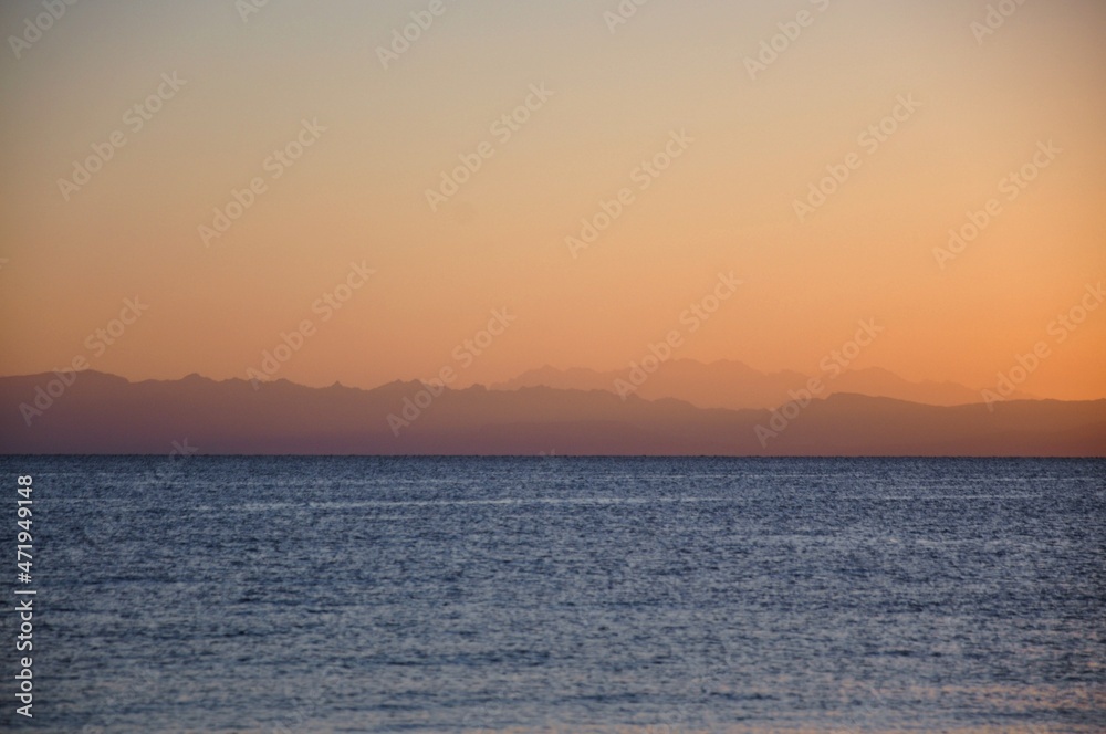 sunset over the sea sunset over the sea