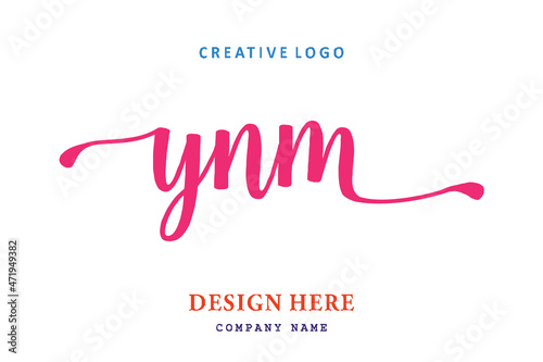 YNM lettering logo is simple  easy to understand and authoritative