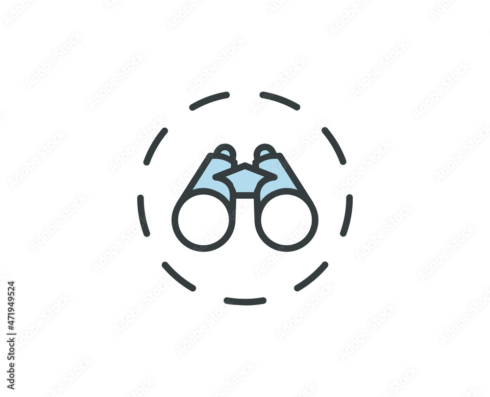 Binoculars premium line icon. Simple high quality pictogram. Modern outline style icons. Stroke vector illustration on a white background. Binoculars premium line icon. Simple high quality pictogram. Modern outline style icons. Stroke vector illustration on a white background.