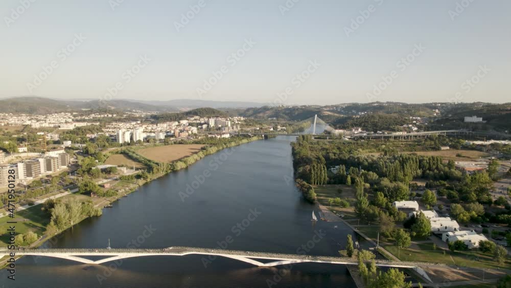 Beautiful landscape Mondego river with famous bridges, Aerial Views - Coimbra Beautiful landscape Mondego river with famous bridges, Aerial Views - Coimbra