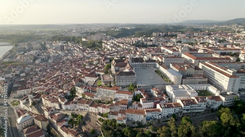 Wallpaper Mural Aerial view Historic square at the center of the University of Coimbra, panorama Cityscape Torontodigital.ca