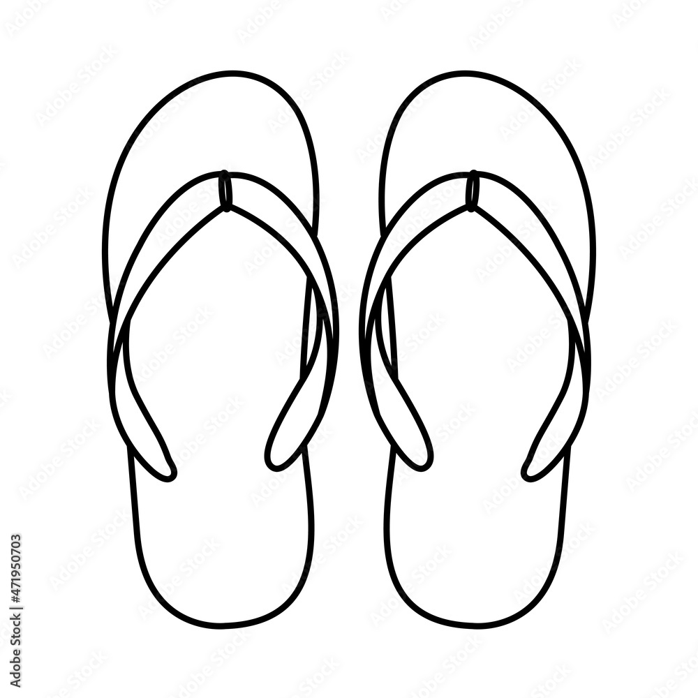 vector. stripes of black slippers on a white background vector. stripes of black slippers on a white background