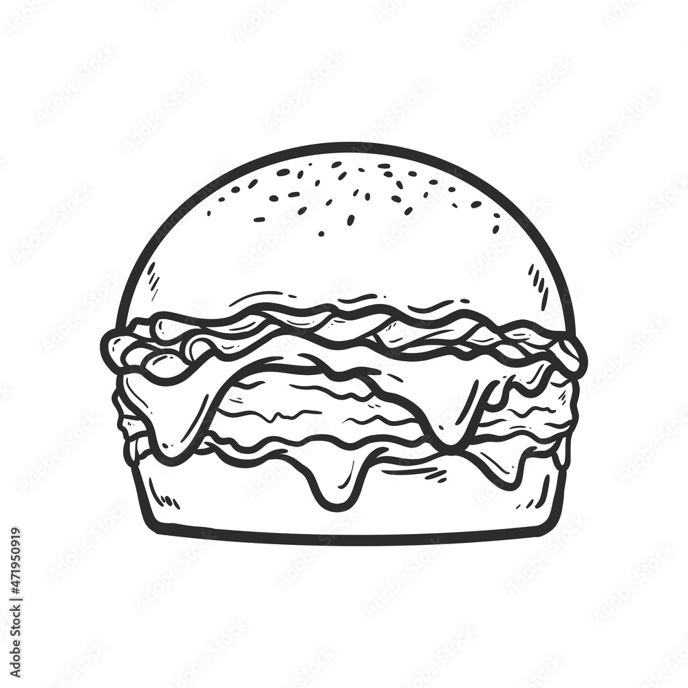 hamburger on a white background hamburger on a white background