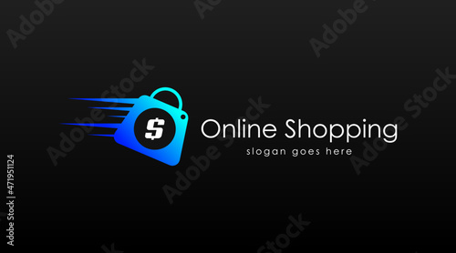 Online Store Logo Concept. Online Business Logo Template for E-Commerce 