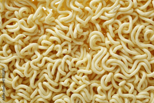 Dried instant noodles isolated on a white background