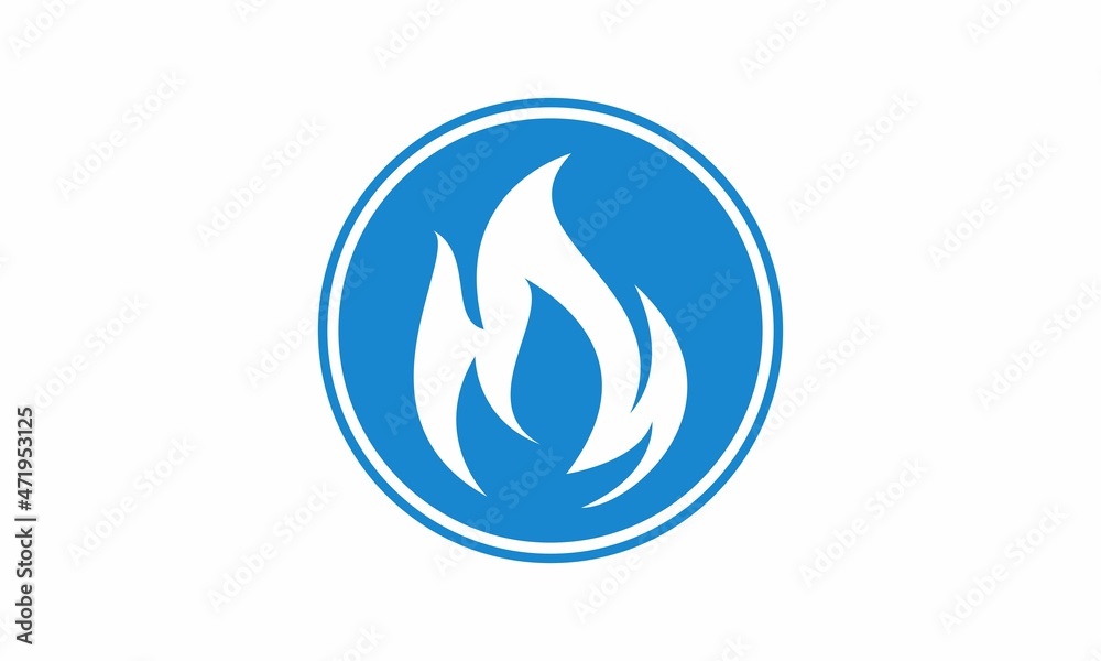 Simple fire icon logo